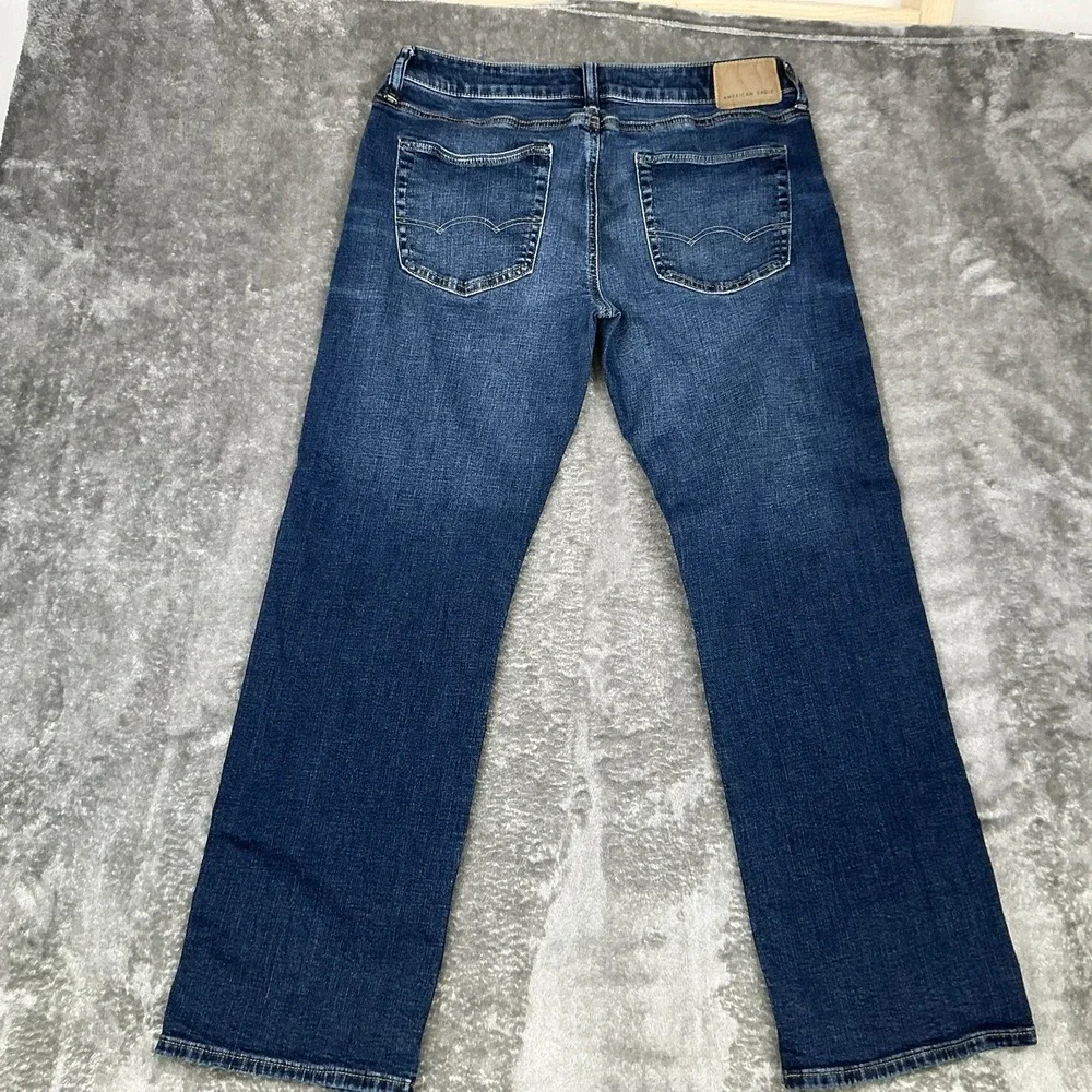 American Eagle AirFlex+ Mens 33x32 (act. 33x29) Original Bootcut Whiskered Jeans - Picture 6 of 10